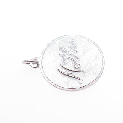 GRIFFITH & SONS CO. 925 Sterling Silver Vintage Engraved Mother Charm Pendant