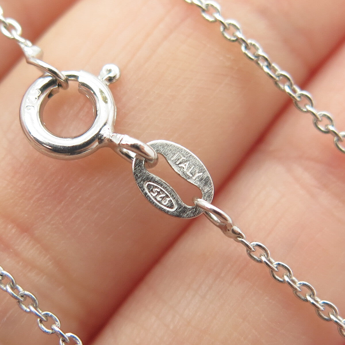 925 Sterling Silver Round-Cut C Z Astronaut Cable Chain Necklace 16"