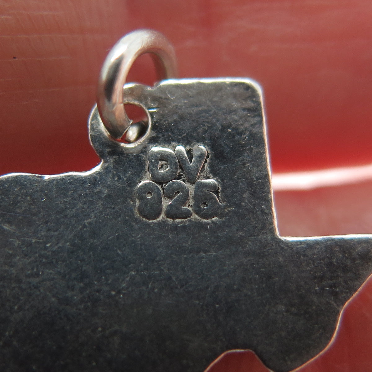 DV Dawn Vertrees 925 Sterling Silver Vintage Texas State Map Charm Pendant