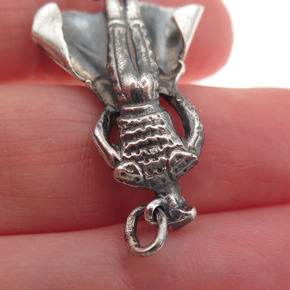 925 Sterling Silver Vintage Matador Bullfighter Oxidized Charm Pendant
