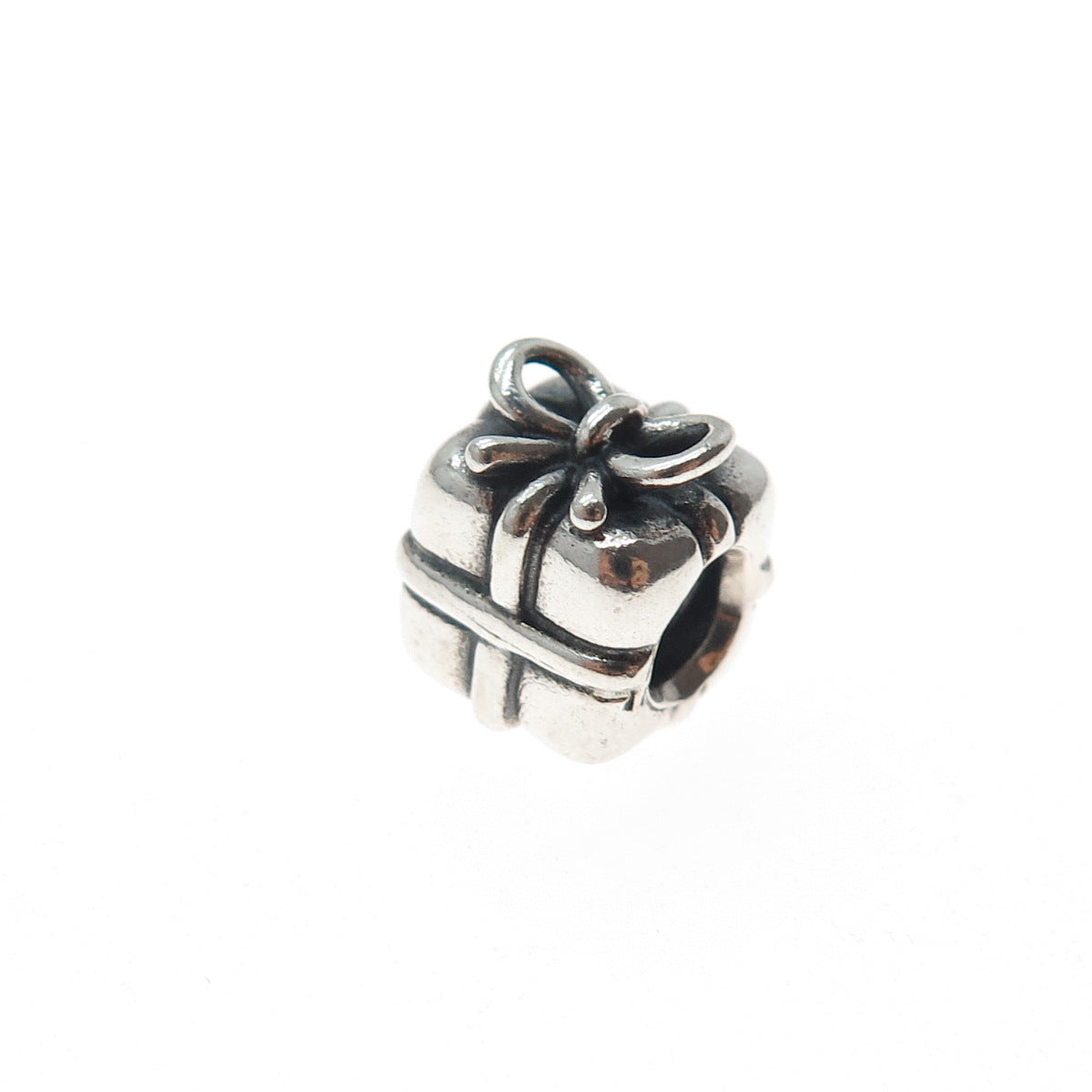 PANDORA 925 Sterling Silver Present Box Slide Bead Charm