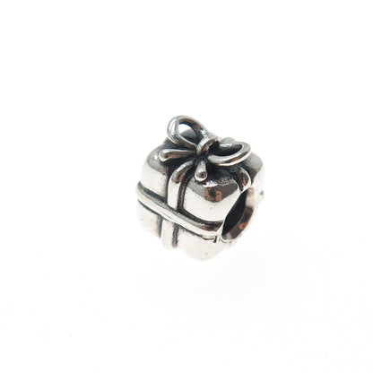 PANDORA 925 Sterling Silver Present Box Slide Bead Charm