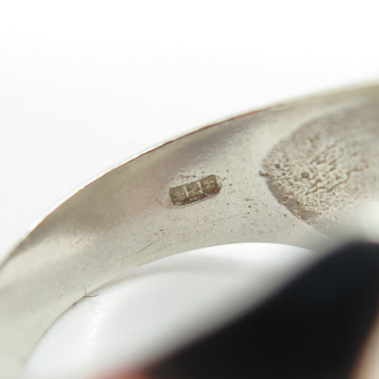 CHAPAL ZENRAY 925 Sterling Silver Vintage Modernist Heart Ring Size 6.25