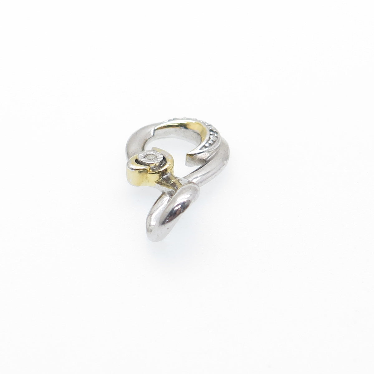 BGE BRADFORD Sterling Silver 2-Tone Real Diamond Granddaughter Infinity Pendant