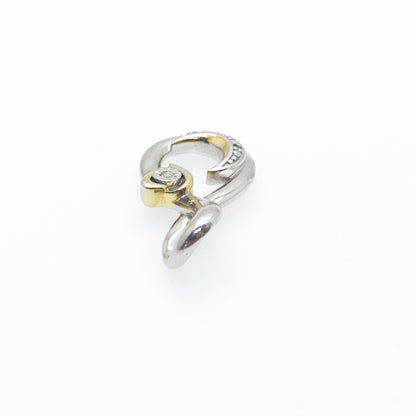 BGE BRADFORD Sterling Silver 2-Tone Real Diamond Granddaughter Infinity Pendant