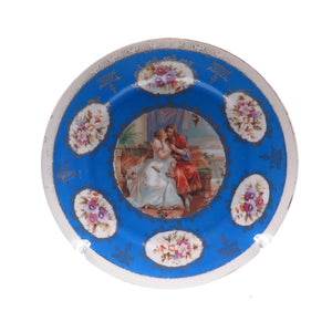 ROYAL VIENNA Antique Austria Romantic Kiss Collectable Porcelain Cabinet Plate