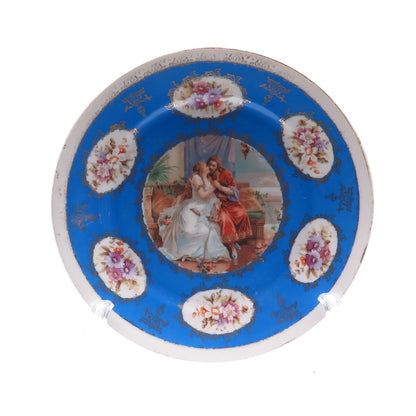 ROYAL VIENNA Antique Austria Romantic Kiss Collectable Porcelain Cabinet Plate