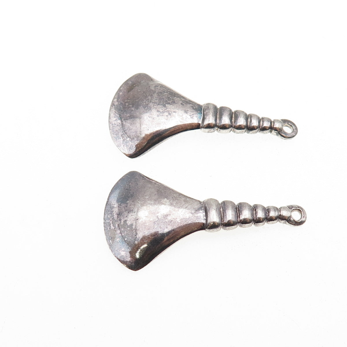 ROBERT LEE MORRIS 925 Sterling Silver Vintage Modernist Oxidized Jacket Earrings