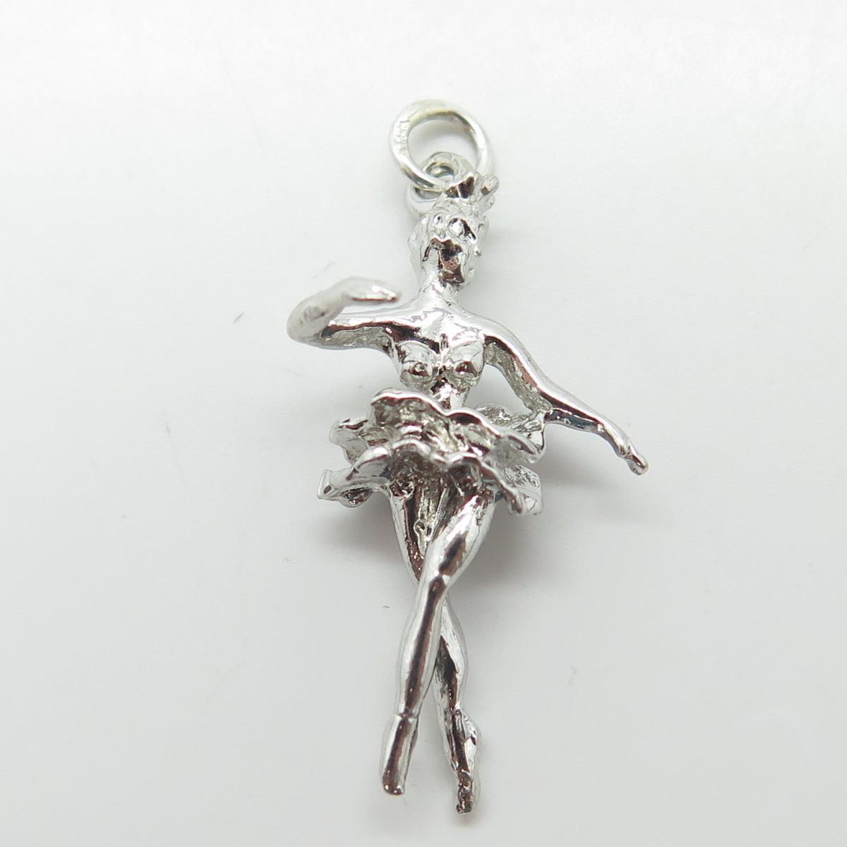 925 Sterling Silver Vintage Prima Ballerina Charm Pendant