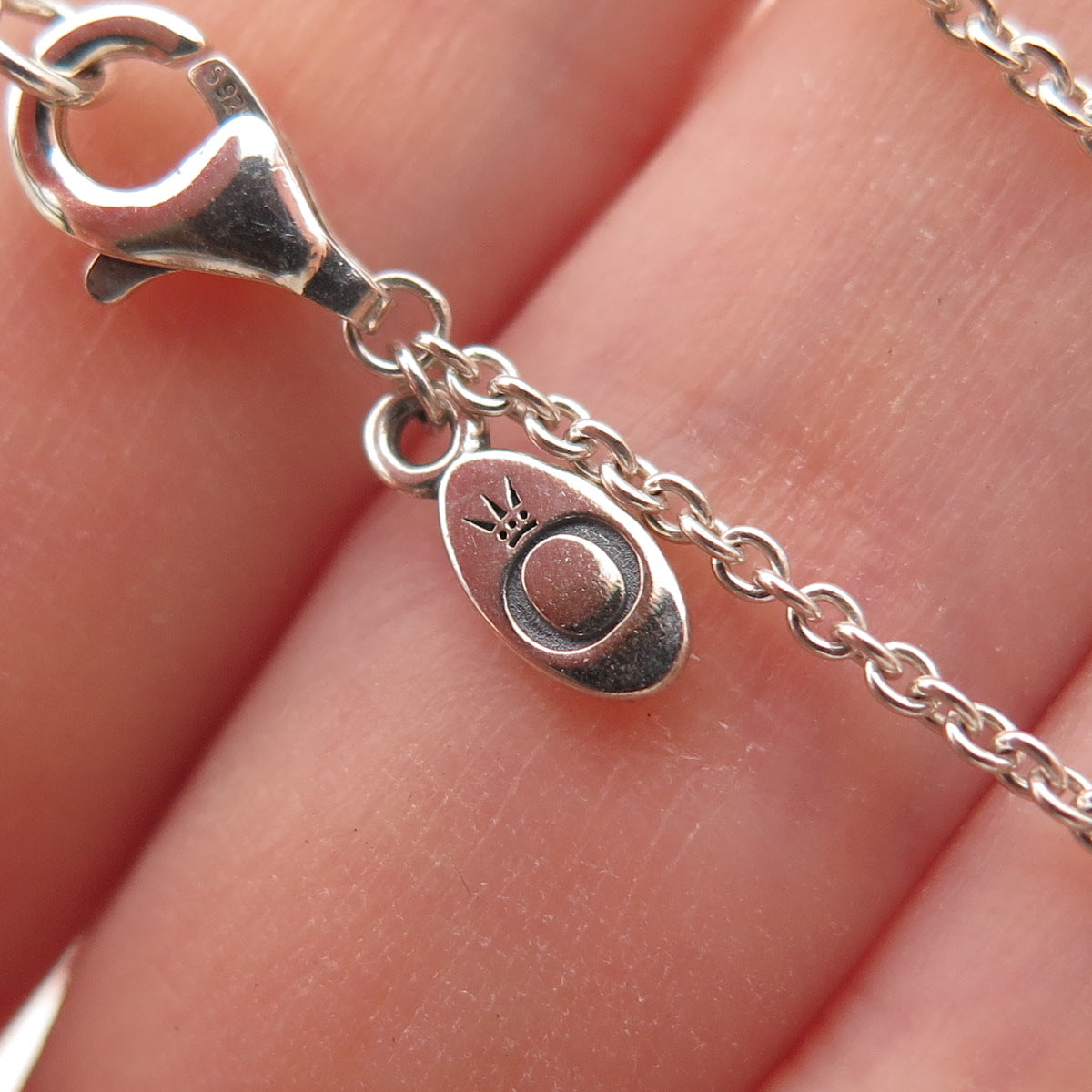 Pandora 925 Sterling Silver Cable Chain Necklace 16-18"