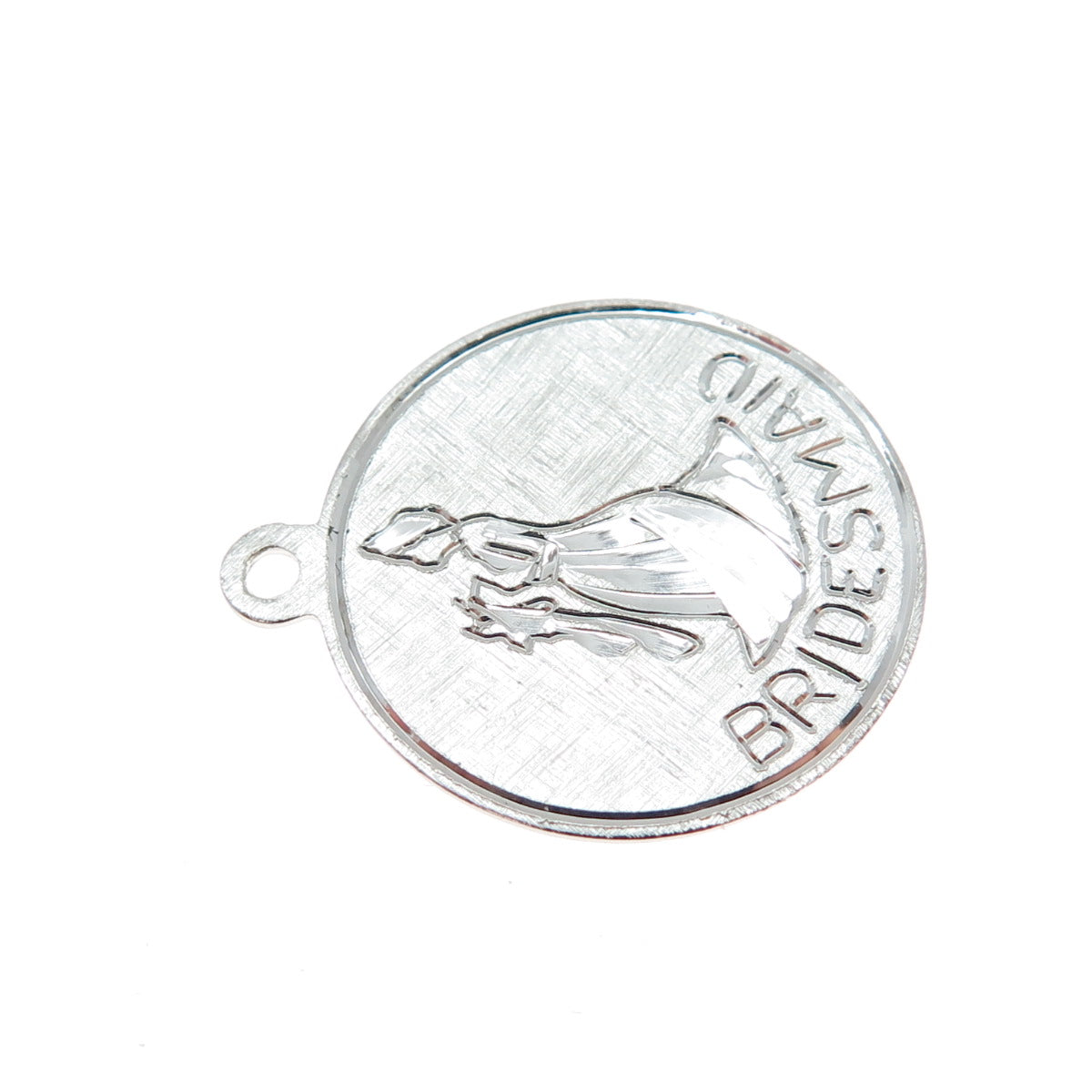 925 Sterling Silver Vintage Engraved Bridesmaid Minimalist Charm Pendant