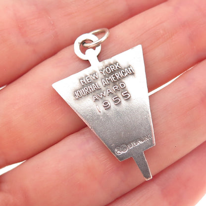 925 Sterling Silver Vintage 1955 Tournament of Orators NY Journal Award Pendant