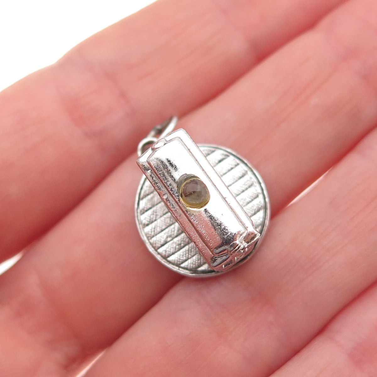 925 Sterling Silver Vintage Cable Car San Francisco 3D Rotating Charm Pendant