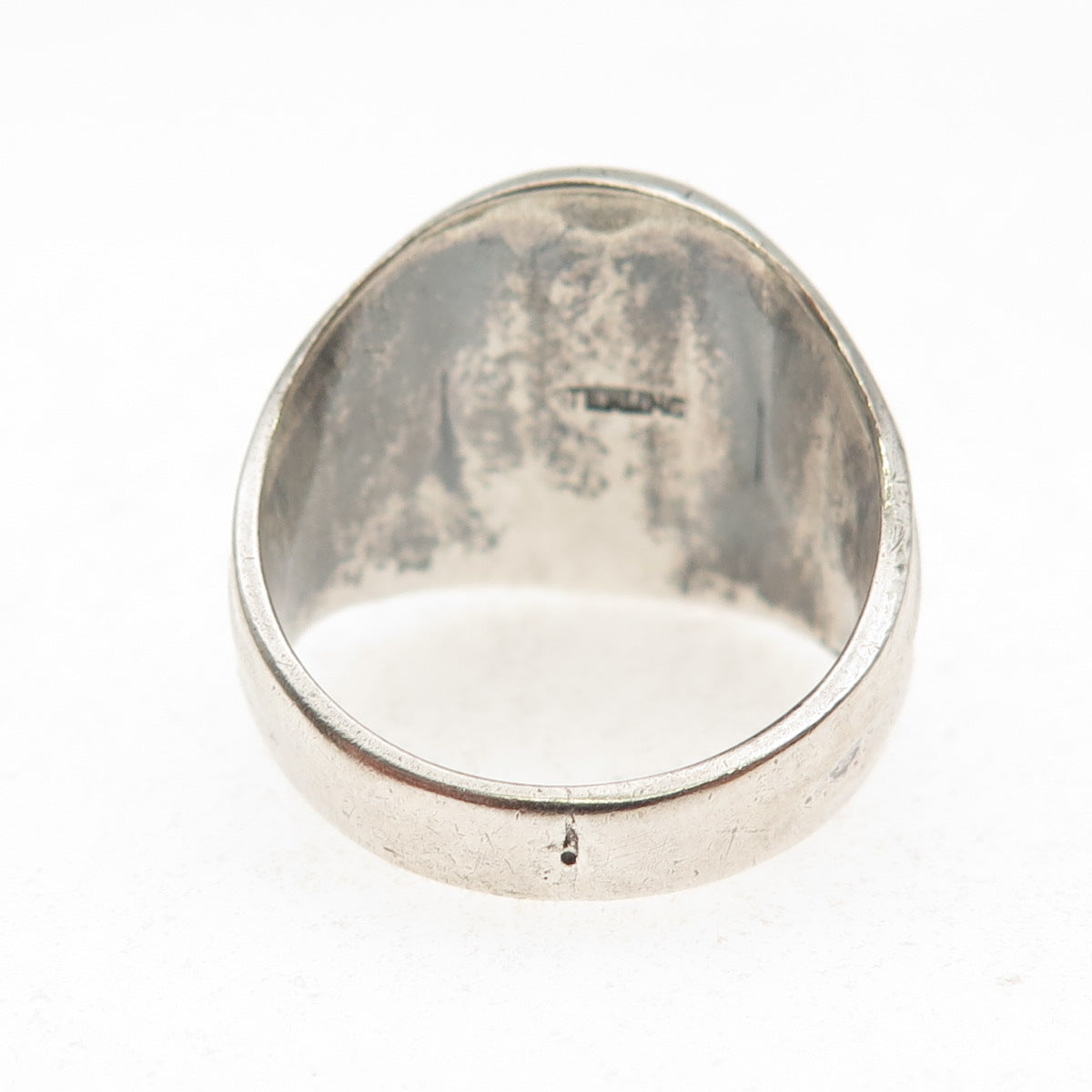 925 Sterling Silver Antique WWII US Maritime Service Signet Ring Size 8.5