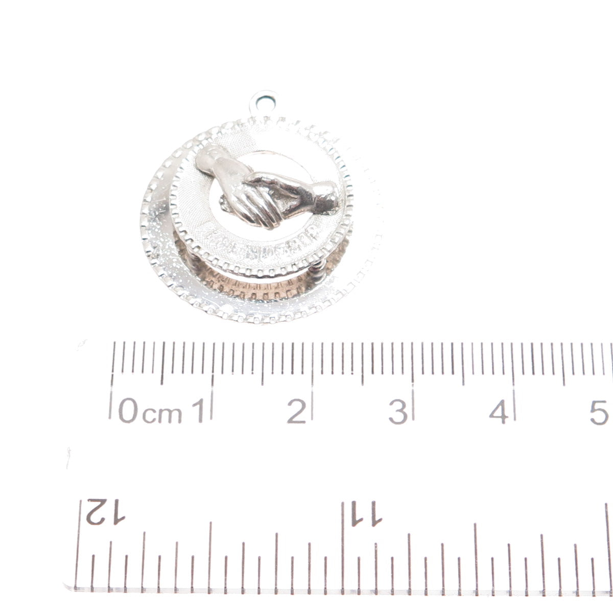 925 Sterling Silver Vintage M&M Friendship Charm Pendant