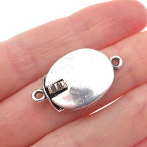 925 Sterling Silver Vintage Mexico Bracelet / Necklace Box Lock Clasp