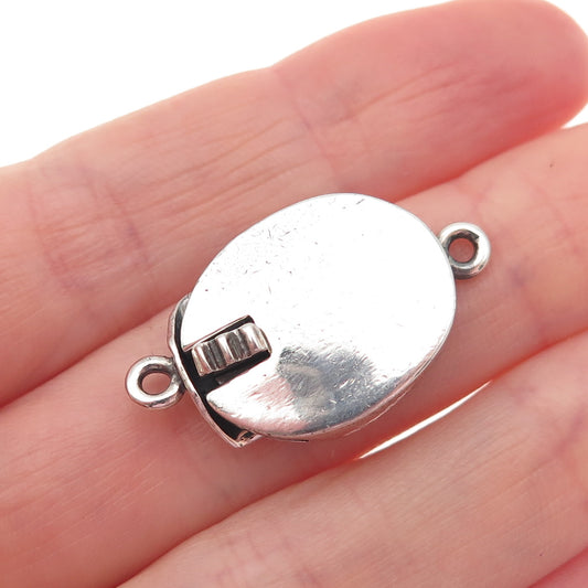 925 Sterling Silver Vintage Mexico Bracelet / Necklace Box Lock Clasp