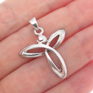 925 Sterling Silver Vintage Celtic Trinity Oxidized Charm Pendant
