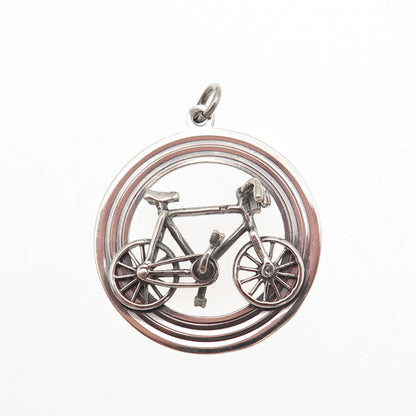 Payton Pepper & Sons 925 Sterling Silver Vintage 1963 Birmingham Bicycle Pendant