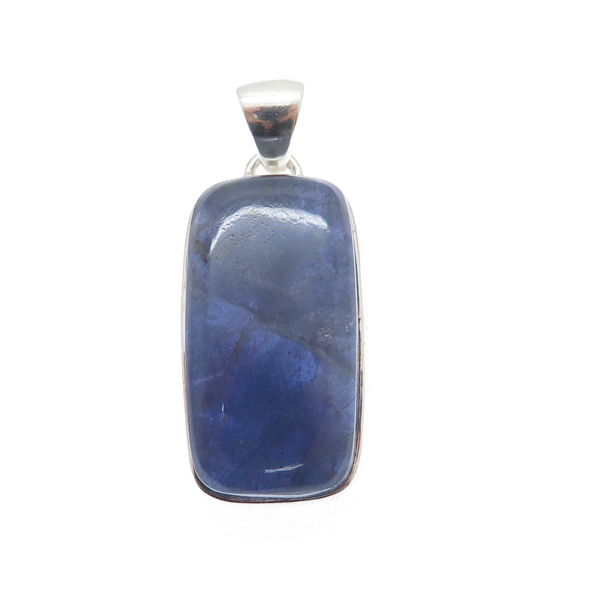 925 Sterling Silver Vintage Real Cabochon Lepidolite Charm Pendant