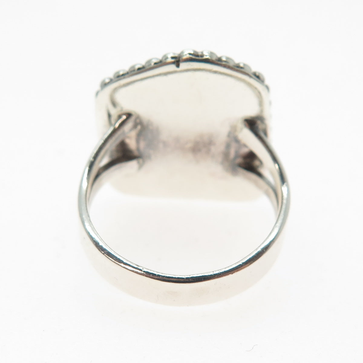 Old Pawn 925 Sterling Silver Vintage Southwestern Green Chalcedony Ring Size 5.5