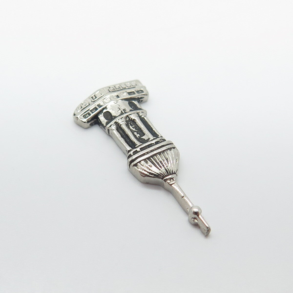 925 Sterling Silver Vintage Church Pendant
