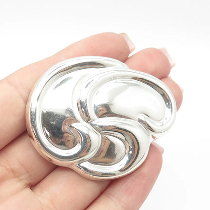 925 Sterling Silver Vintage Mexico Modernist Pin Brooch