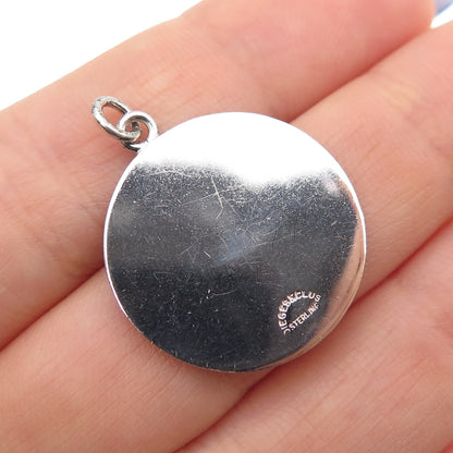 Dieges & Clust 925 Sterling Silver Vintage Star of David Heart Charm Pendant