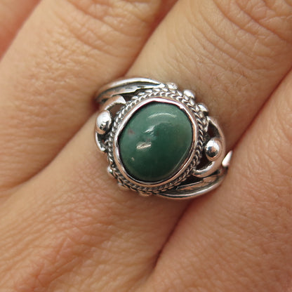 Old Pawn Sterling Silver Vintage Southwestern Royston Turquoise Ring Size 6.25
