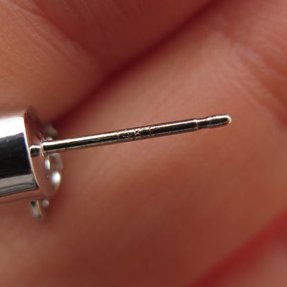 925 Sterling Silver Faux Pearl & C Z Chatelaine Dangle Earrings