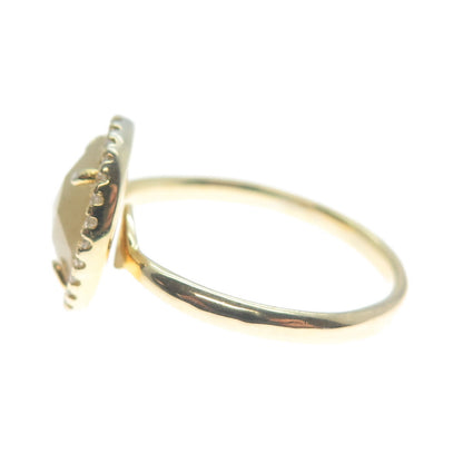 925 Sterling Silver Gold Plated Real Canary Quartz & C Z Ring Size 7.25