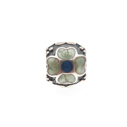 Pandora 925 Sterling Silver Enamel Daisy Flower Slide Bead Charm