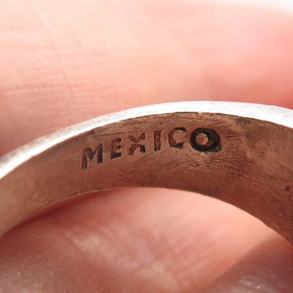 925 Sterling Silver Vintage Mexico Ribbed Ring Size 7.5
