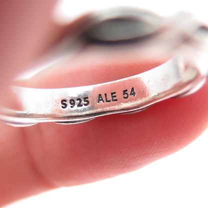 PANDORA 925 Sterling Silver Oxidized Twisted Band Ring Size 6.75