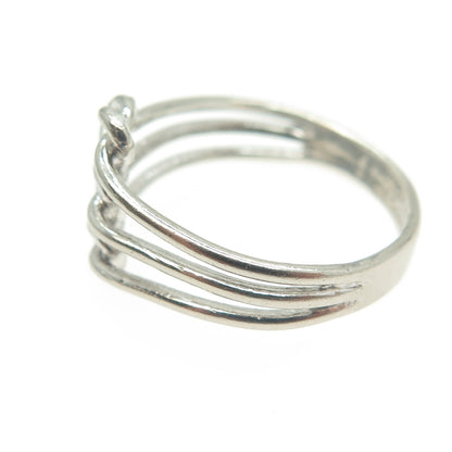 925 Sterling Silver Vintage Love Knot Ring Size 7.25