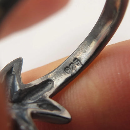 925 Sterling Silver Vintage Starfish Ring Size 8