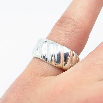 925 Sterling Silver Vintage Rubbed Ring Size 6.5