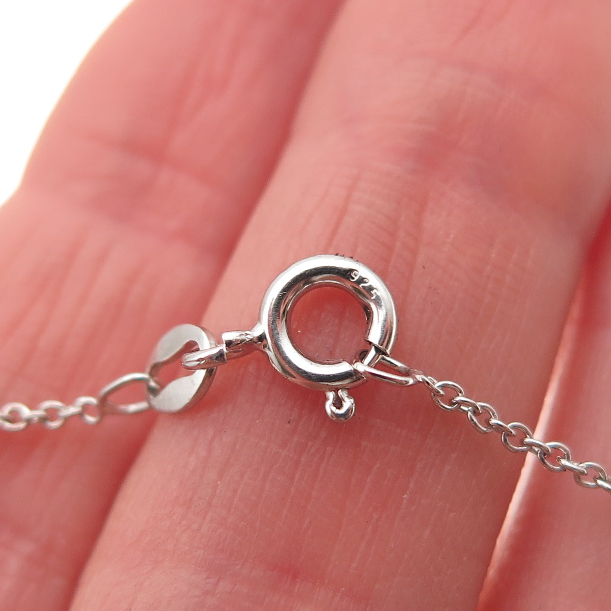 925 Sterling Silver Round-Cut C Z Cross Cable Chain Necklace 18"