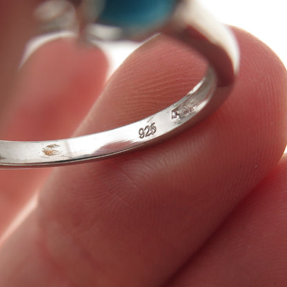 Chuck Clemency 925 Sterling Silver Real Sleeping Beauty Turquoise Ring Size 8