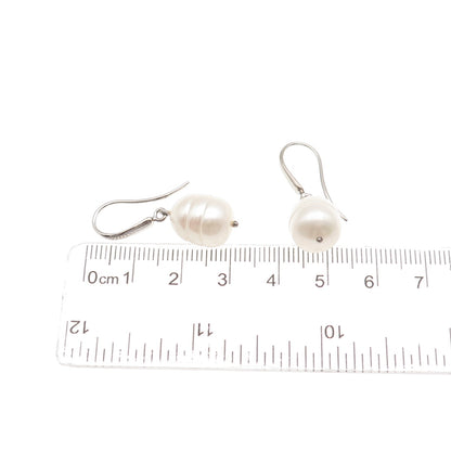 Honora 925 Sterling Silver Real Baroque Pearl Dangle Earrings