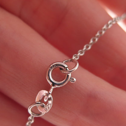 Chuck Clemency 925 Sterling Silver Real Tanzanite Cable Chain Necklace 20"