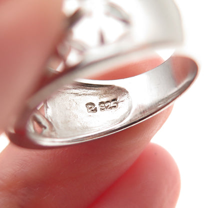Ross Simons 925 Sterling Silver Butterfly Pattern Ring Size 7.25