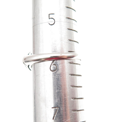 CNA Pranda 925 Sterling Silver Real Diamond & Emerald Oxidized Ring Size 6