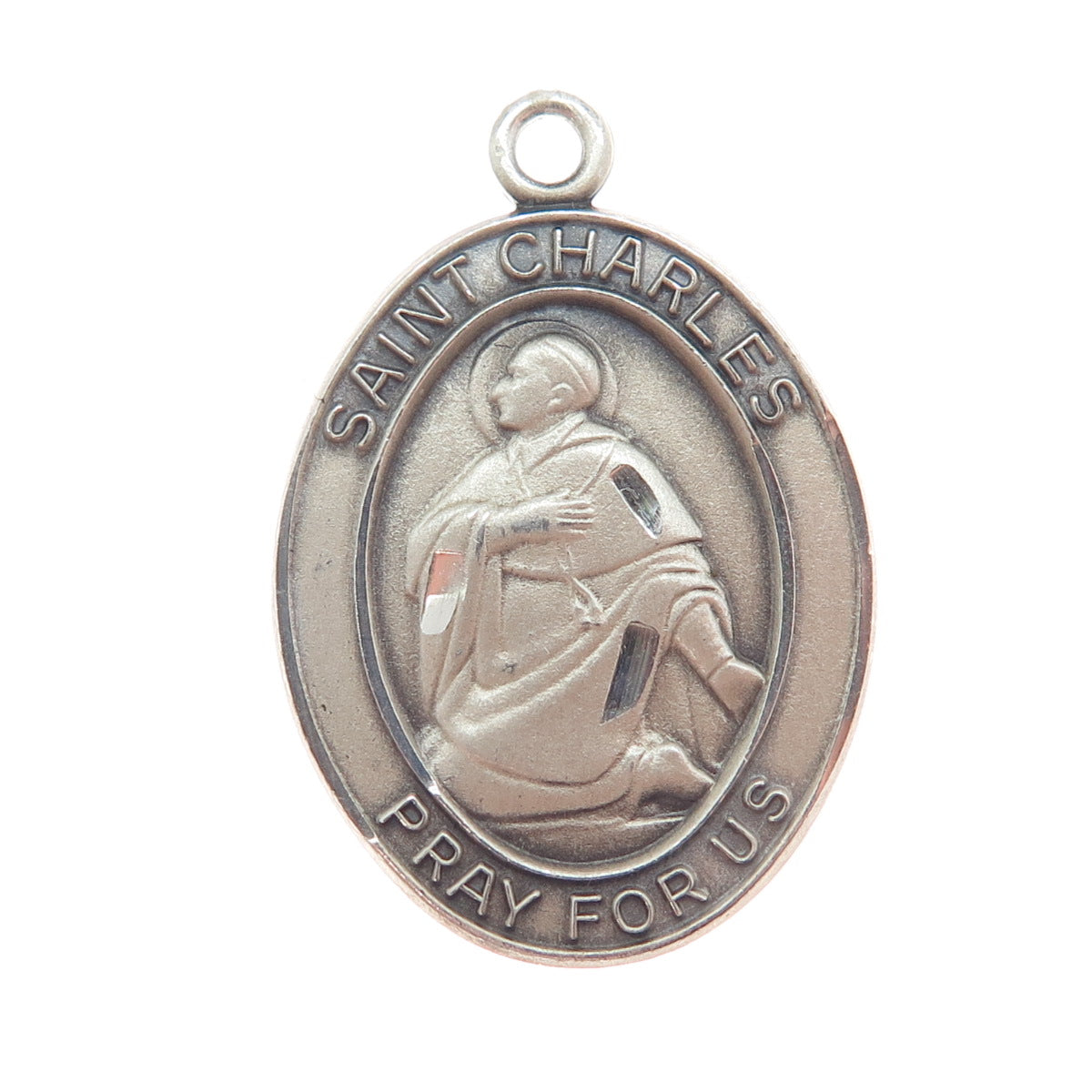 925 Sterling Silver Vintage JCC St. Charles Religious Charm Pendant
