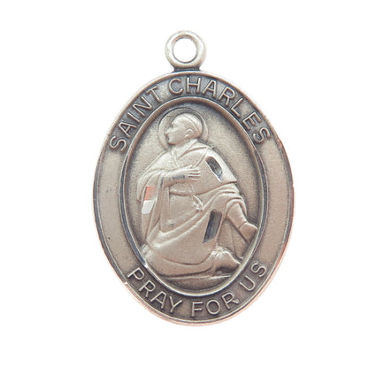 925 Sterling Silver Vintage JCC St. Charles Religious Charm Pendant