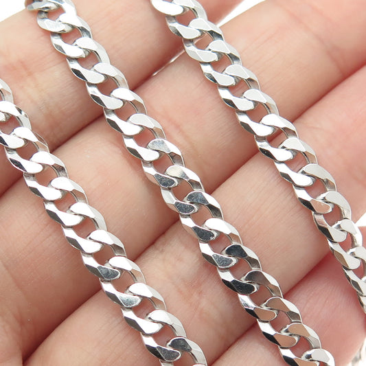 KARIZIA SPA KA-1772 925 Sterling Silver Italy Curb Chain Necklace 20"