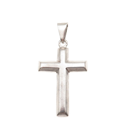 925 Sterling Silver Vintage Mexico Cross Religious Pendant
