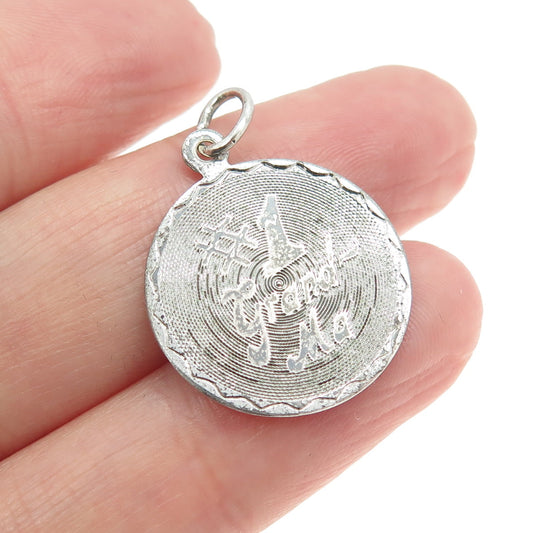 925 Sterling Silver Vintage "Number 1 Grandma" Charm Pendant