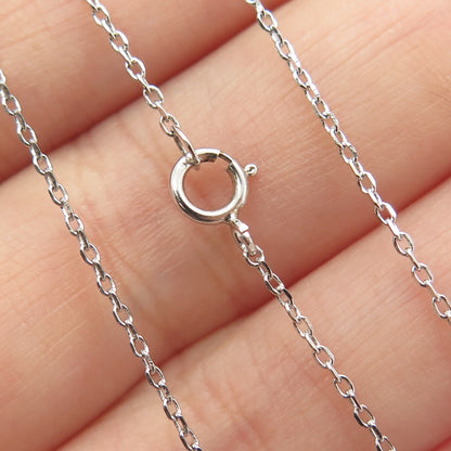 925 Sterling Silver Round-Cut C Z Snowflake Cable Chain Necklace 18"