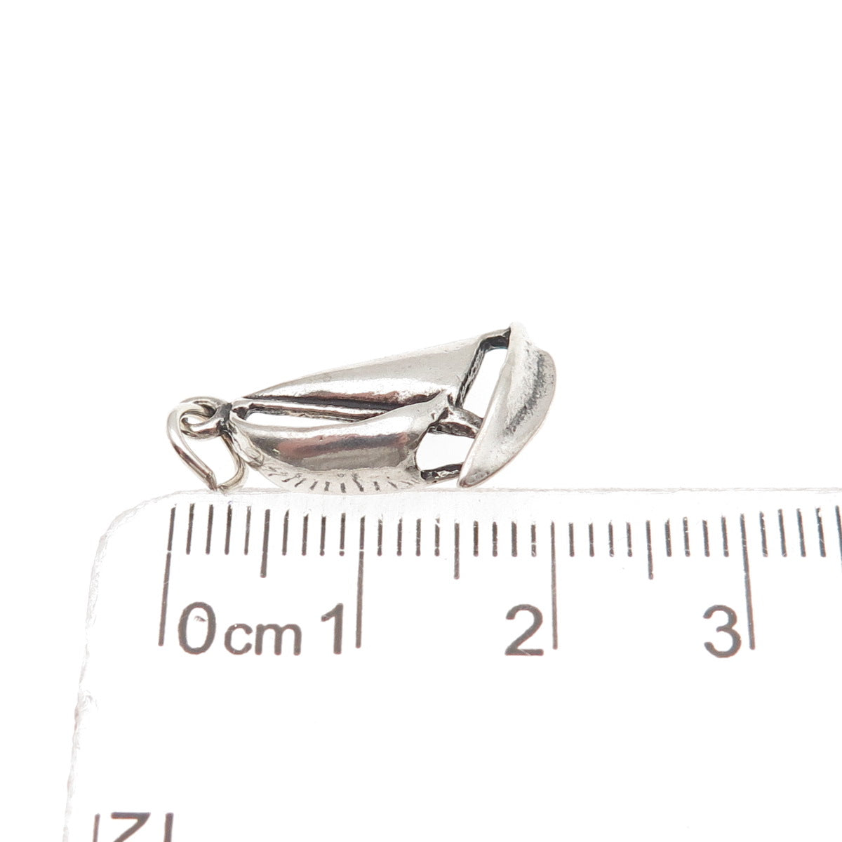 Maisels Indian 925 Sterling Silver Vintage Sailboat Oxidized Mini Charm Pendant